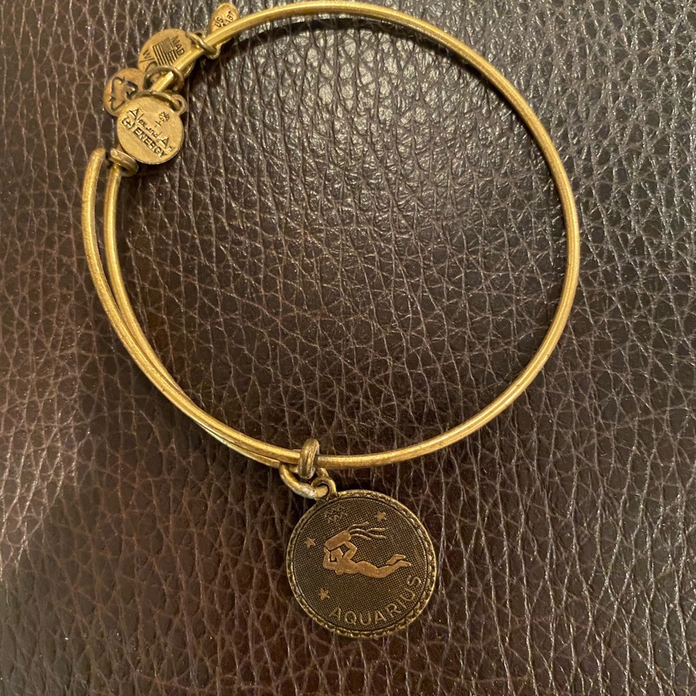 Alex and ani Aquarius gold rustic bracelet